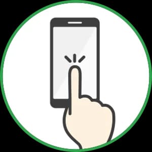 スマホと手の画像