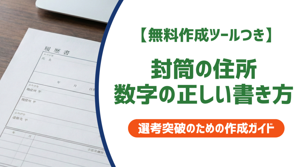 【無料作成ツールつき】封筒の住所で数字はどう書く？縦書き・横書き別ルールと漢数字のコツを徹底解説