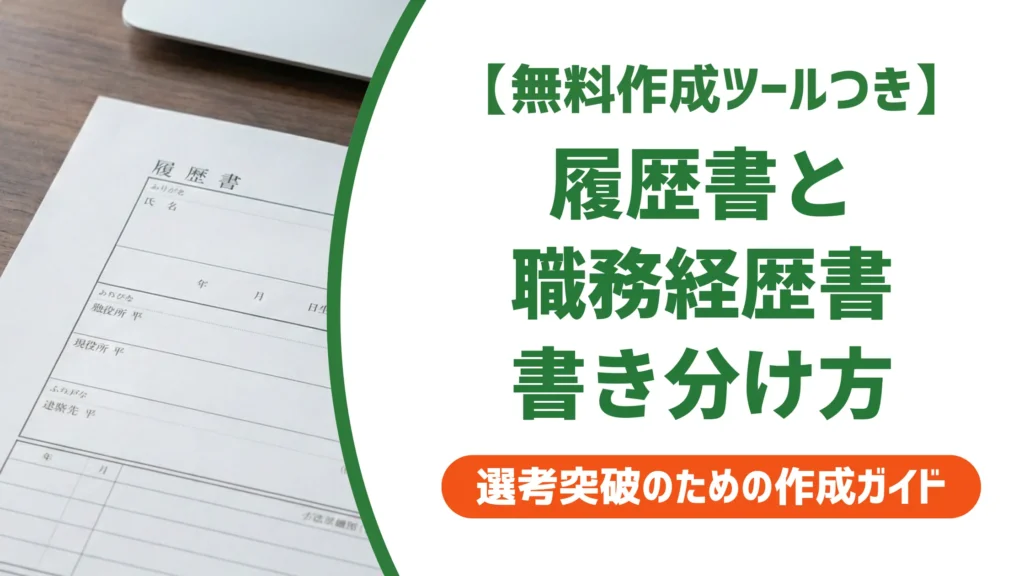 履歴書・職務経歴書を両方提出する書き方｜矛盾で落ちる3パターン