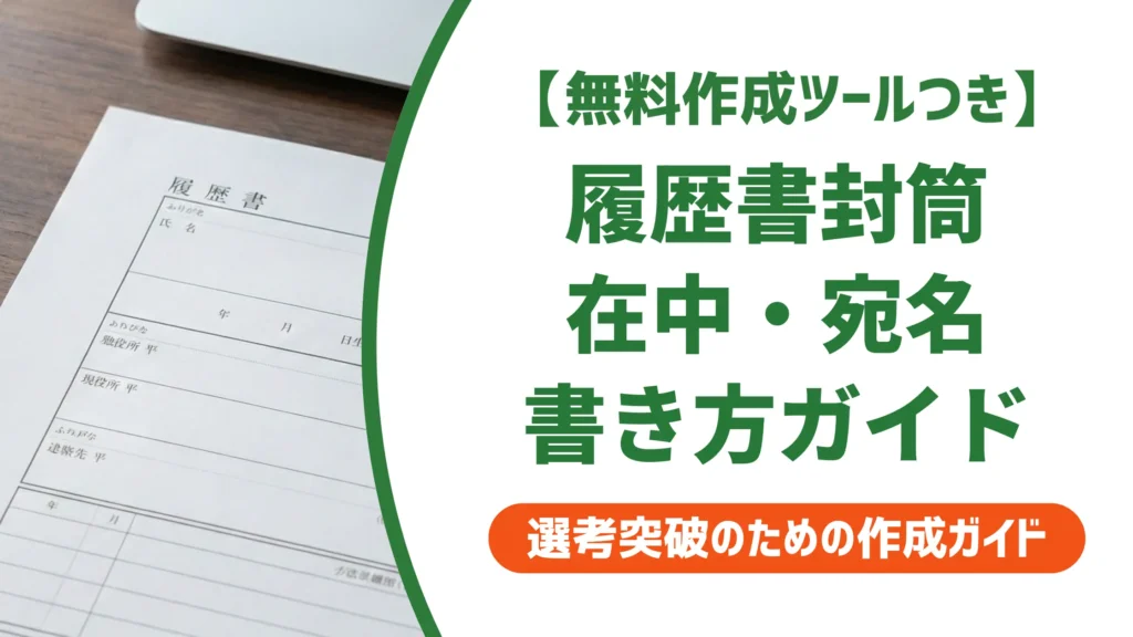 履歴書・職務経歴書の封筒の書き方｜採用担当者が見るNGと正しいマナー