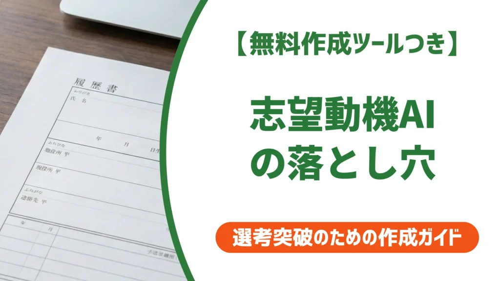 志望動機AIはやばい？採用担当者が見抜く落とし穴と正しい使い方