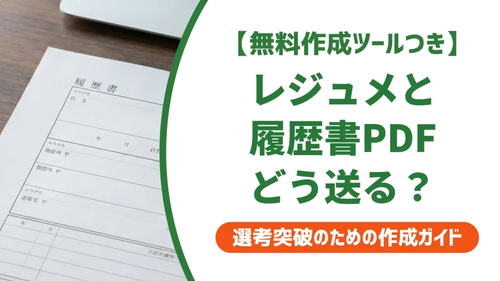 レジュメ・履歴書のPDF提出｜採用担当者が明かすNG例と正しい送り方