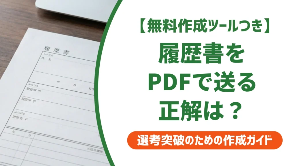 履歴書PDFの正しい送り方｜採用担当者が見るNG例とメール例文