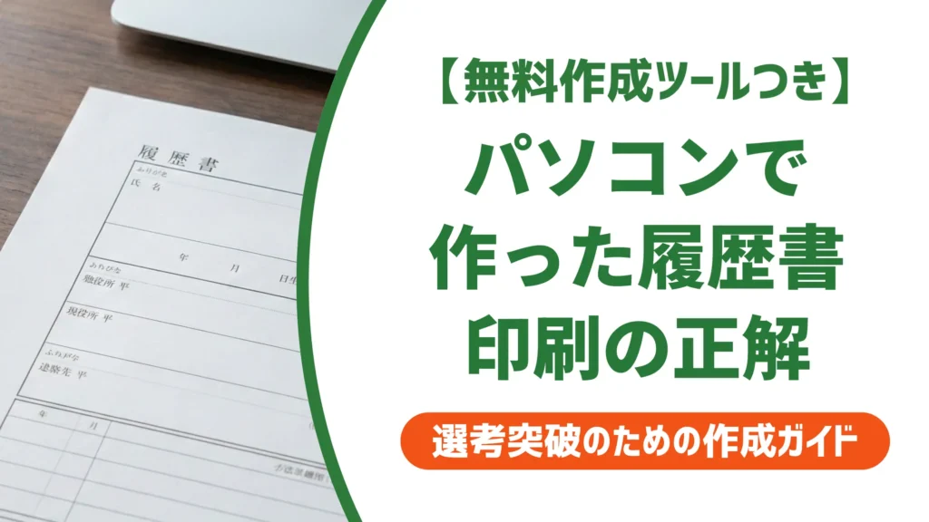 パソコン履歴書の印刷方法｜コンビニ手順と採用担当者が見るポイント
