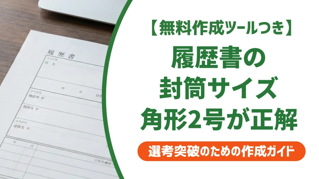 履歴書の封筒サイズは角形2号が正解｜折らない選び方と切手代