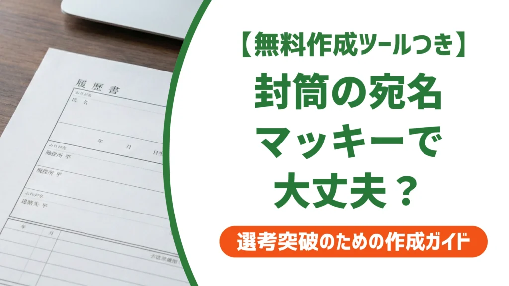 履歴書の封筒はマッキーとボールペンどっち？減点されない宛名の正解