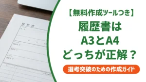 履歴書はA3とA4どっち？印刷・折り方と採用担当者が見るサイズの正解