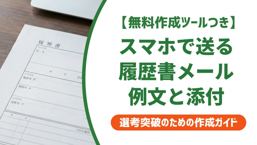 履歴書をメールで送る例文｜スマホでの添付方法と採用担当者が見る点