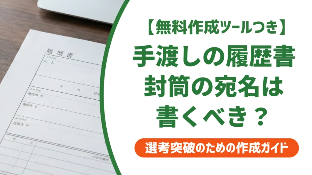 履歴書手渡しの封筒｜宛名は不要？のり付けと渡し方マナーを徹底解説