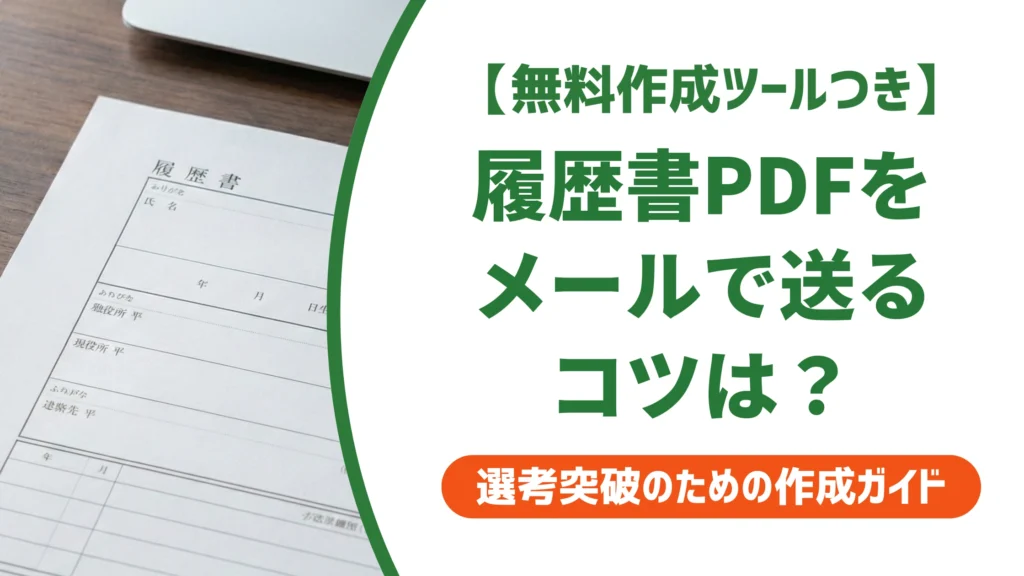 履歴書PDFのメール送り方｜件名・例文・パスワードまで徹底解説