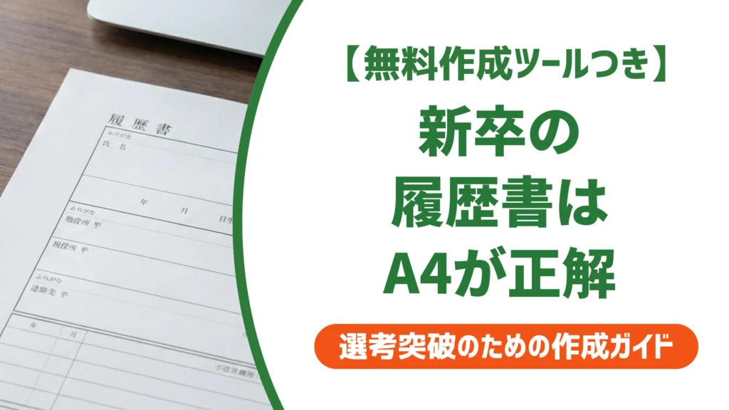 新卒の履歴書はA4でダウンロード｜サイズ選びの正解を徹底解説