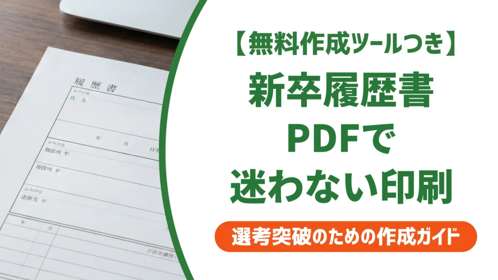 新卒の履歴書PDFダウンロード方法｜サイズ崩れを防ぐ印刷のコツを徹底解説