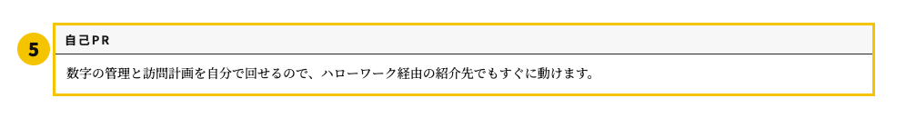 ハローワーク用の職務経歴書テンプレート | 無料作成・ダウンロード・PDF・印刷の自己PR欄