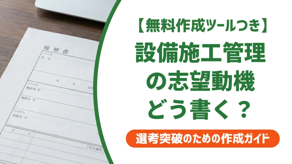 設備施工管理の志望動機｜電気・空調・管工事別の例文を徹底解説