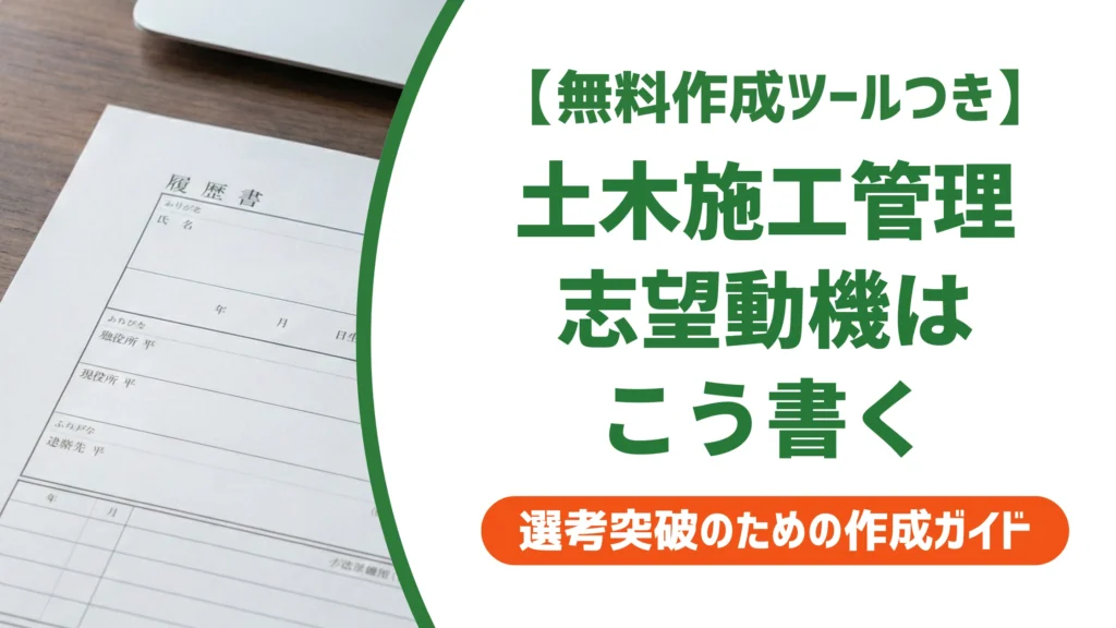土木施工管理の志望動機｜新卒が書くべき例文と鉄則を徹底解説
