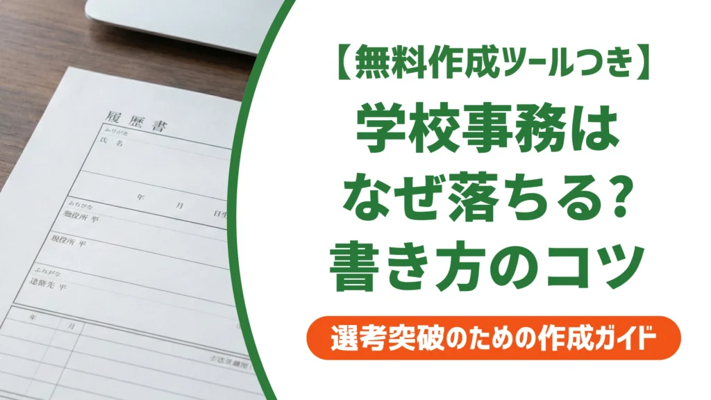 学校事務の職務経歴書｜応募が殺到する求人で通す書き方を徹底解説