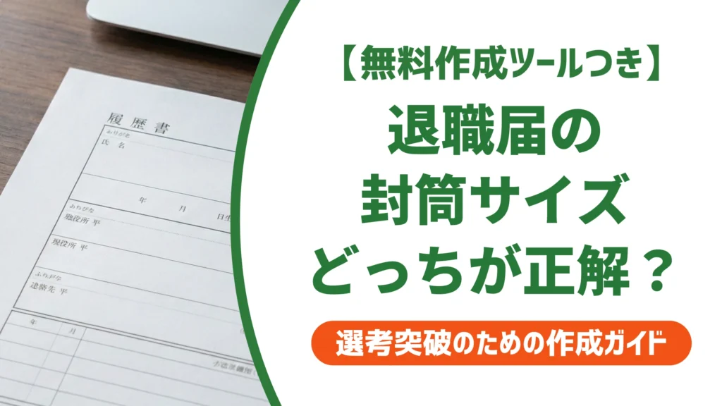 退職届の封筒サイズ｜A4は長形3号・B5は長形4号を徹底解説