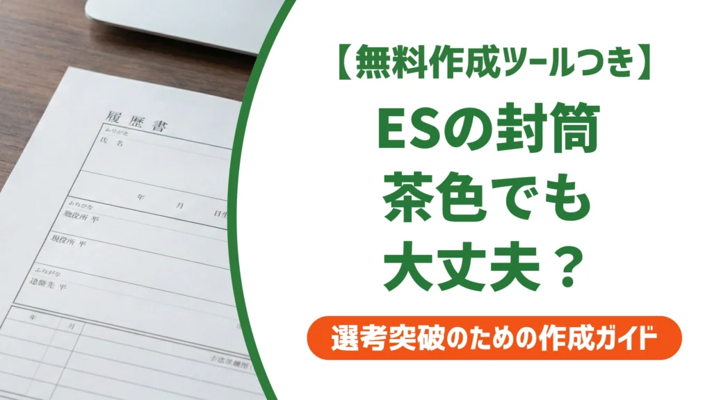 エントリーシートの封筒は茶色でもいい？NGになる理由と対処法を徹底解説