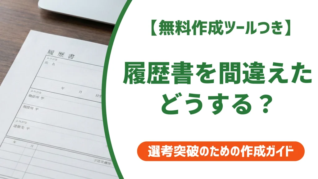 履歴書を間違えたまま提出！不採用になる？採用担当者直伝の対処法を徹底解説！を徹底解説