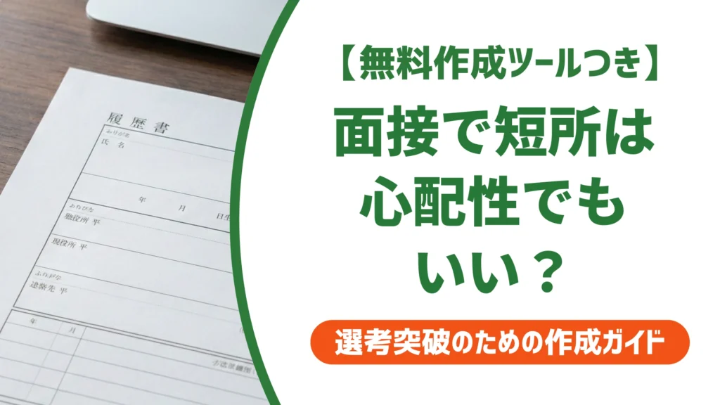 面接の短所は心配性でいい？好印象に変わる答え方を徹底解説
