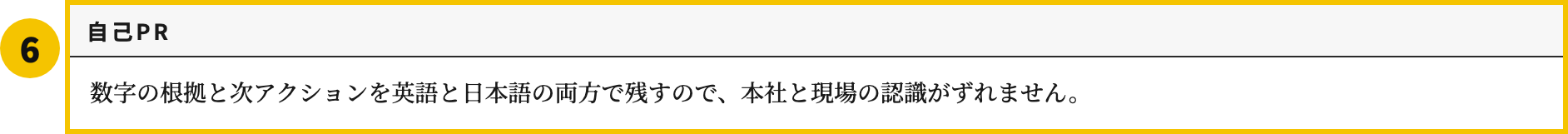 外資系の職務経歴書テンプレートの自己PR欄