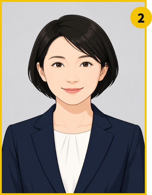 日本語教師の職務経歴書テンプレートの写真欄