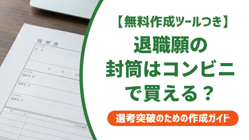 退職願の封筒はコンビニで買える？売り場と代用品を徹底解説